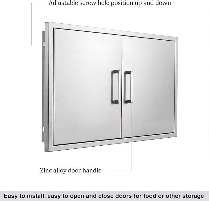 Outdoor Kitchen Door, Stainless Steel BBQ Double Door, Available - Image 8