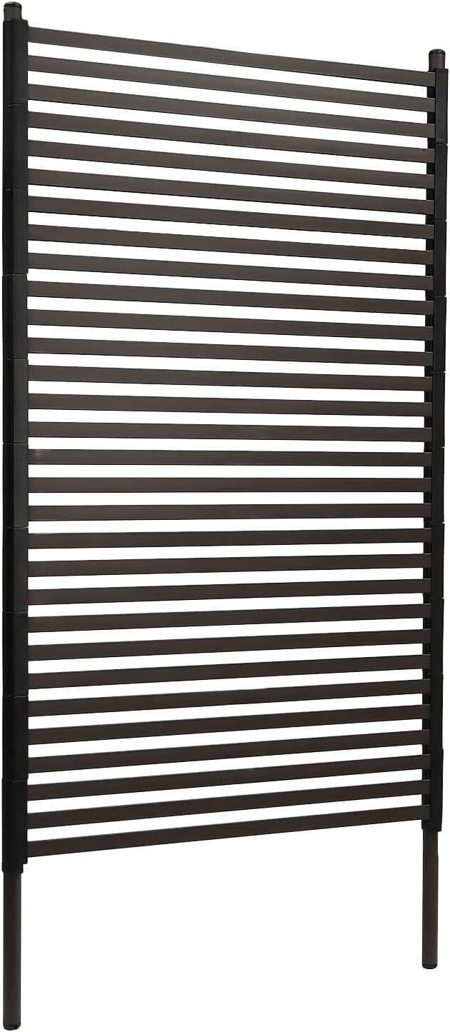 Metal Outdoor Privacy Screen, Freestanding Outdoor Divider Decorative Privacy by KannBeki