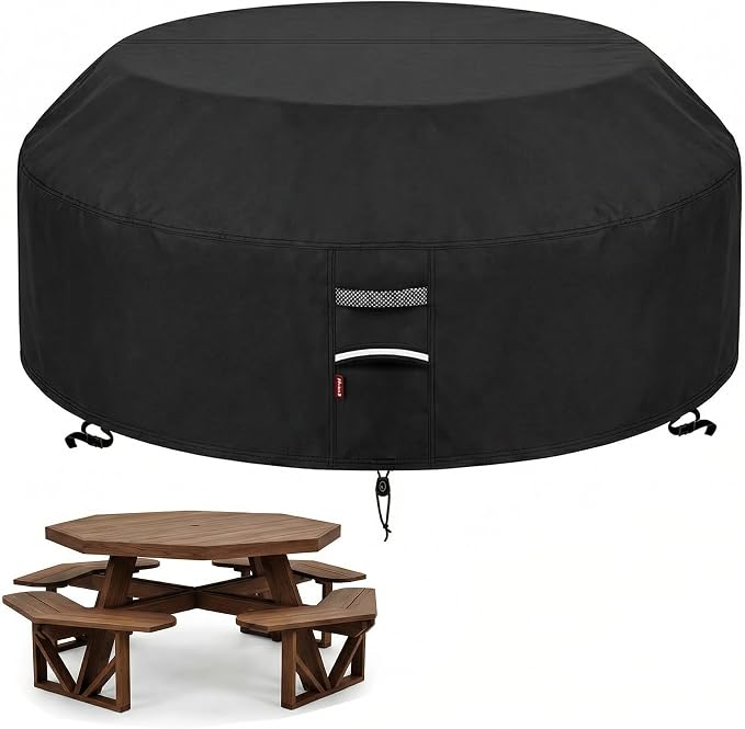 Deosk 94 Inch Outdoor Picnic Table Cover Waterproof Patio Table Covers by Deosk