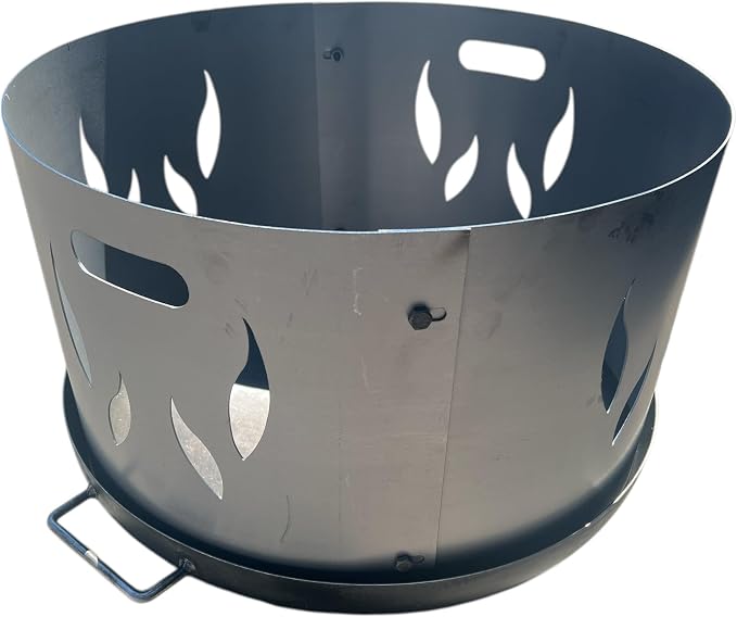 UNITED FIRE- Fire Pit Spark Screen 23" – 2-Piece Heavy Duty Steel Mesh Cover - Image 2