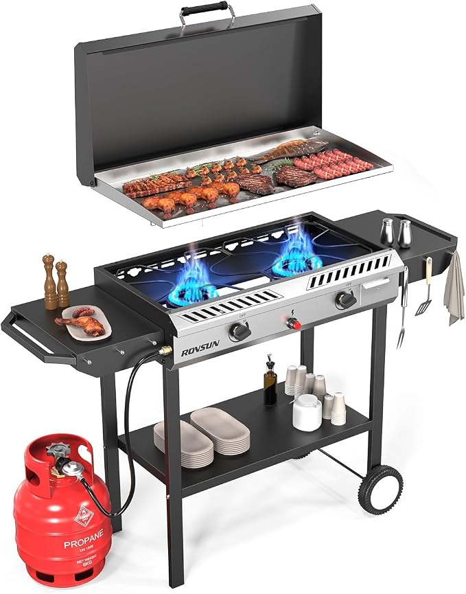 ROVSUN 2 Burner Outdoor Propane Gas Stove by ROVSUN