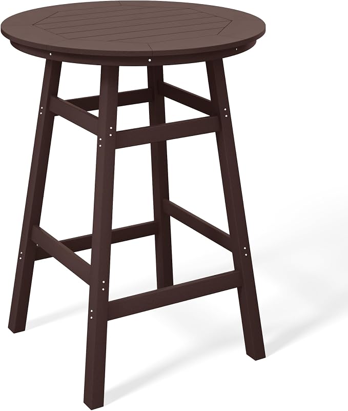 Costaelm Patio Bistro Table, Outdoor Bistro Dining Pub Table by Costaelm