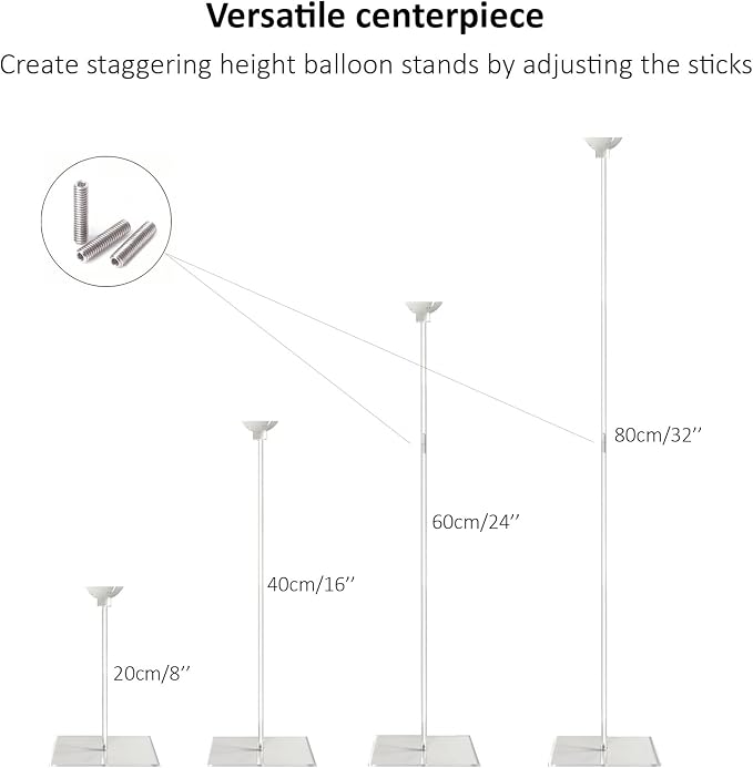Reusable Acrylic Balloon Stand Kit – Heavy Duty Tabletop Display - Image 5