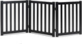 LZRS 3-Panel Wooden Free Standing Foldable Dog Gate Indoor – 24" High, by LZRSPET