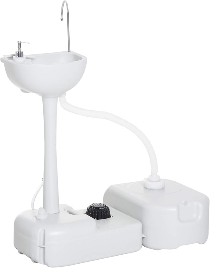 kleankin Portable Camping Sink, Handwashing Station Basin by Kleankin