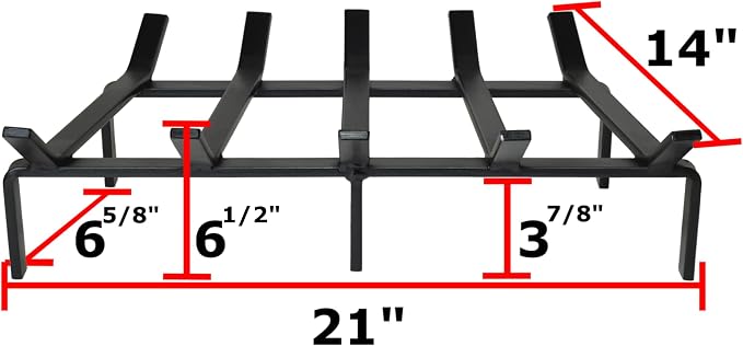 SteelFreak Heavy Duty Steel Fireplace Grate - Image 2