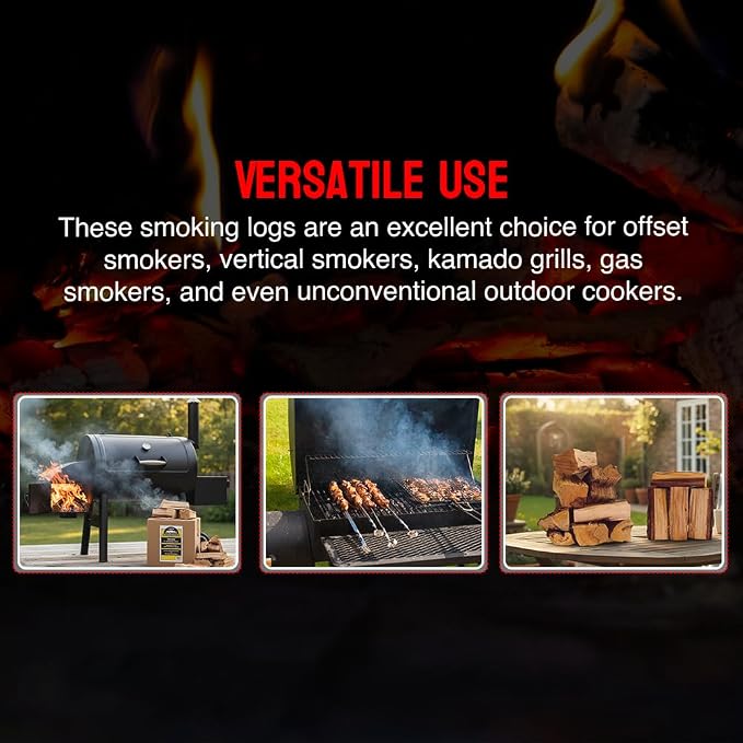 Smoking Wood Mini Splits, 6-Inch Firewood Logs, Naturally-Cured Cherry Hardwood - Image 6
