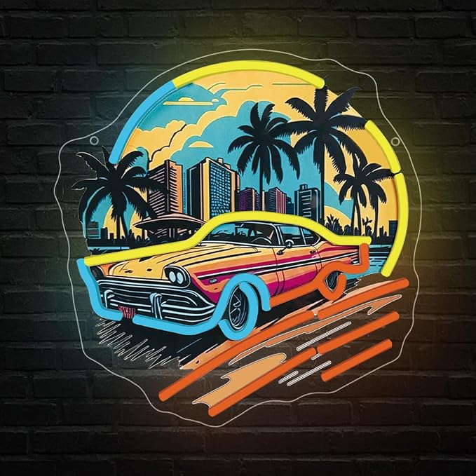 Sports Car Neon Signs for Wall Decor, Racing Car LED Signs for Bedroom - Image 3