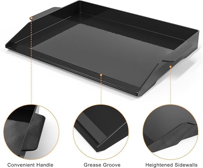 Onlyfire Universal Enamelled Cast Iron Cooking Griddle, Nonstick Coating - Image 3