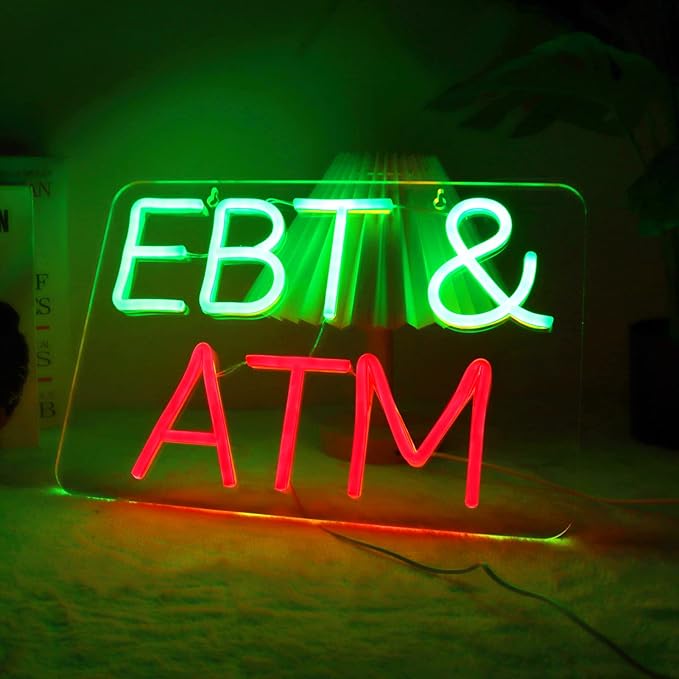 JFLLamp EBT&ATM Neon Signs for Wall Decor Neon Lights for Business Led Signs by JFLLamp