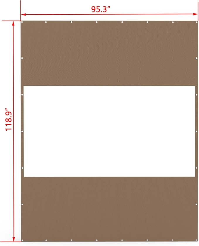 Domi Heavy Duty Outdoor Clear Panel Curtain, 18 oz Waterproof PVC Polyester - Image 7