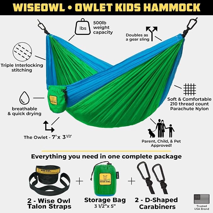 Wise Owl Outfitters Camping Hammocks Duo - Image 4