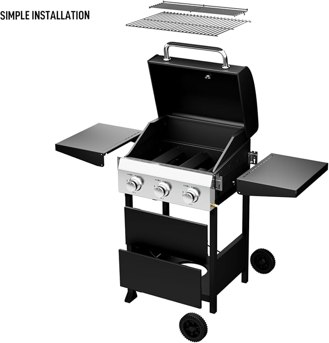 ROVSUN 3-Burner Propane Gas BBQ Grill - Image 5