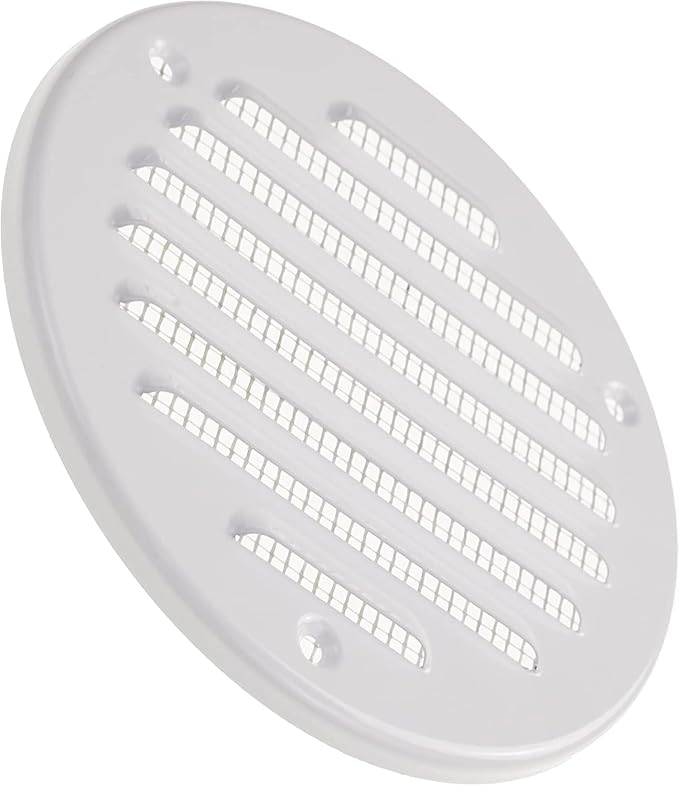 Vent Systems - 4 Inch Pack of 10 White Metal Round Soffit Air Vent Grille Cover - Image 8