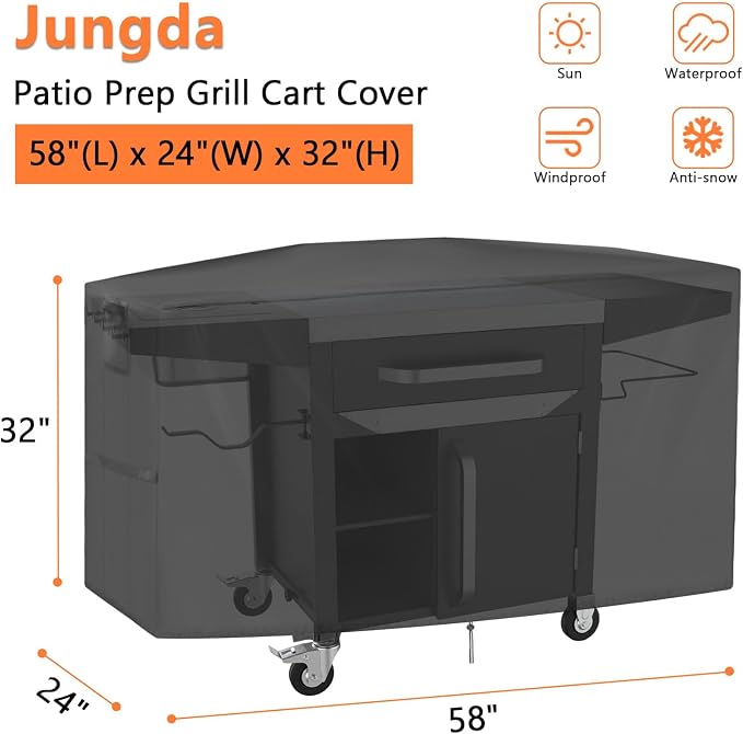 Outdoor Prep Table Cover for Blackstone ProSeries 28" Prep Grill Cart, - Image 2