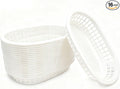 Fast Food Baskets 16-Pack, 10 x 6 Inch Plastic Oval Serving Baskets by Unknown