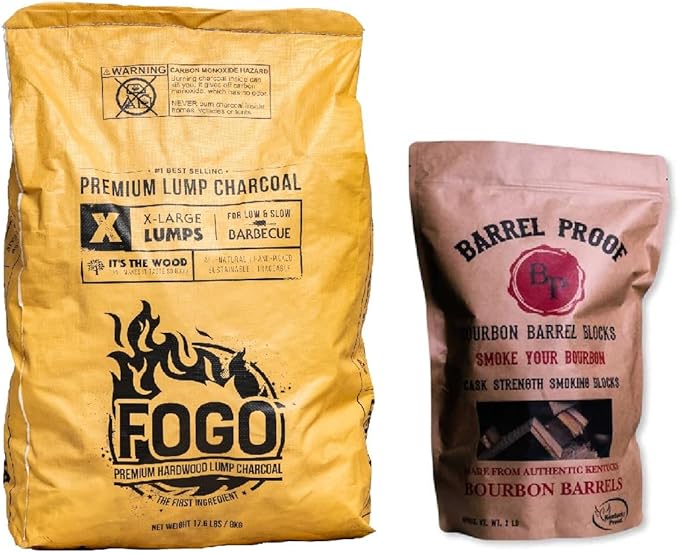 FOGO Super Premium Hardwood Lump Charcoal, Natural Large Sized Lump Charcoal by FOGO
