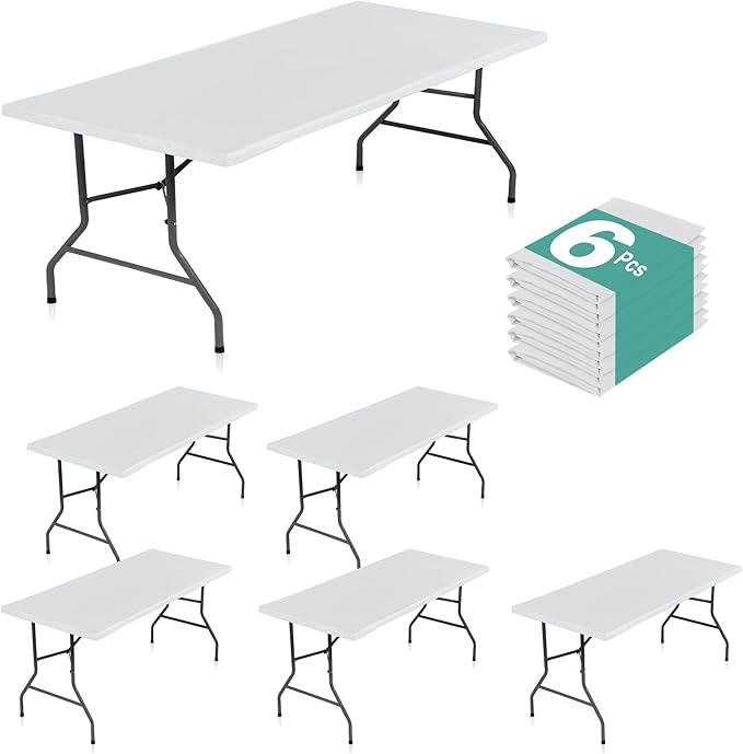 LUSHVIDA 6 Packs Vinyl Tablecloths by LUSHVIDA