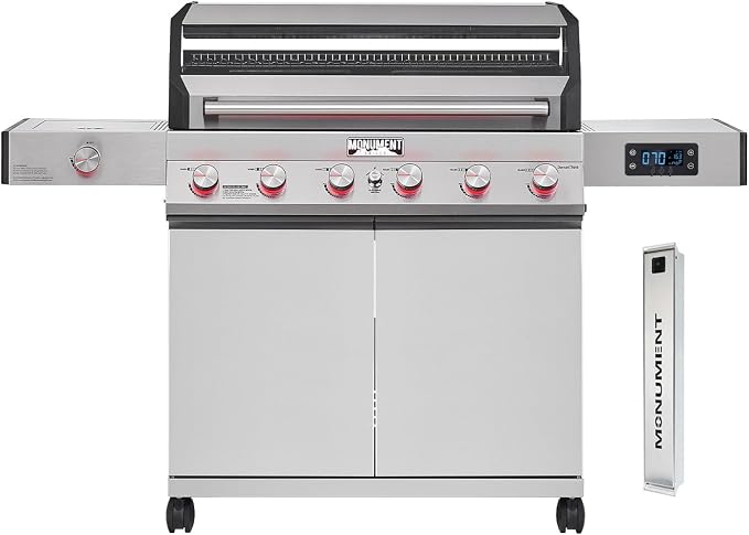 Monument Grills 6-Burner Convertible Natural Gas Smart bbq Grill Stainless by MonumentGrills