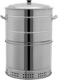 Stainless Steel Smokeless Barbecue Surround Charcoal Grill, 50 Kabob Skewer by LOYALHEARTD