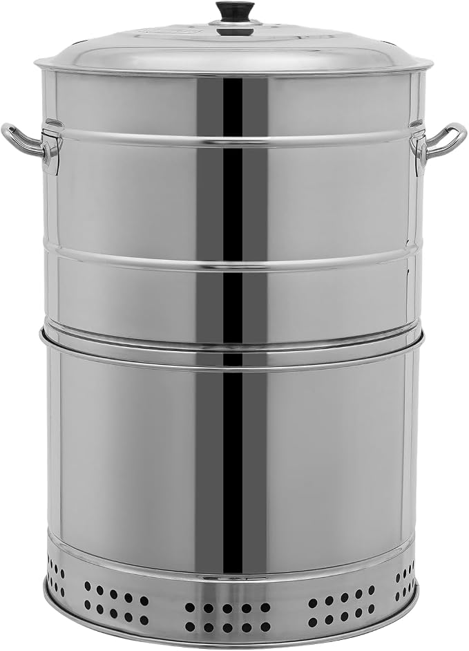 Stainless Steel Smokeless Barbecue Surround Charcoal Grill, 50 Kabob Skewer by LOYALHEARTD