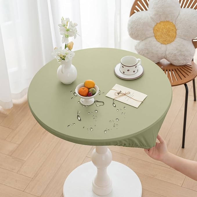 Round Fitted PU Tablecloth by Huierxun