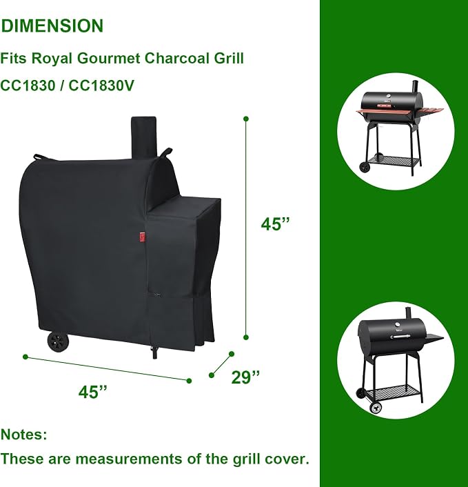 Outdoor Grill Cover Fits Royal Gourmet CC1830/CC1830V 30" Charcoal Grill - Image 2