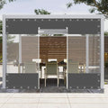Clear Vinyl Curtains with Zippered Entry, 23oz Heavy Duty Waterproof Anti-UV by JIANYANA