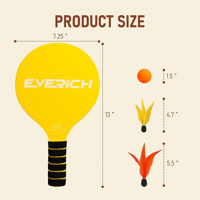 EVERICH TOY Paddle Ball Set – Indoor & Outdoor Racket Game - Image 2