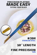 Small Precision Tongs with Micro-Teeth Tips, High-Carbon Steel