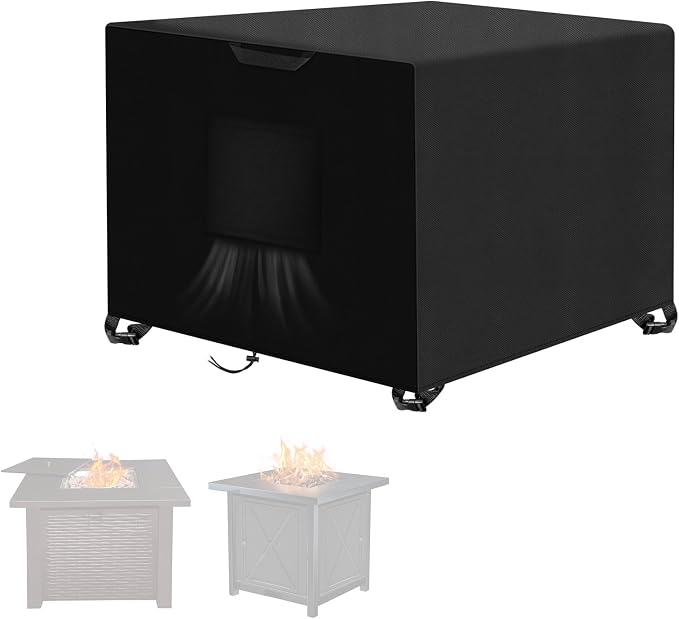 Kovshuiwe Porch Shield Fire Pit Cover Square-600D Fabric Waterproof and by Kovshuiwe
