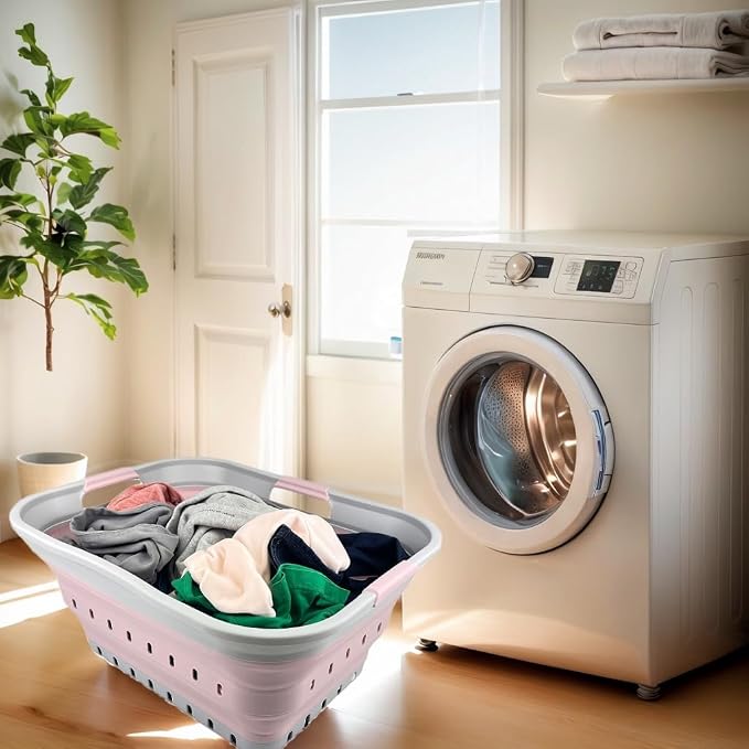 SAMMART 42L Collapsible Plastic Laundry Basket - Image 4