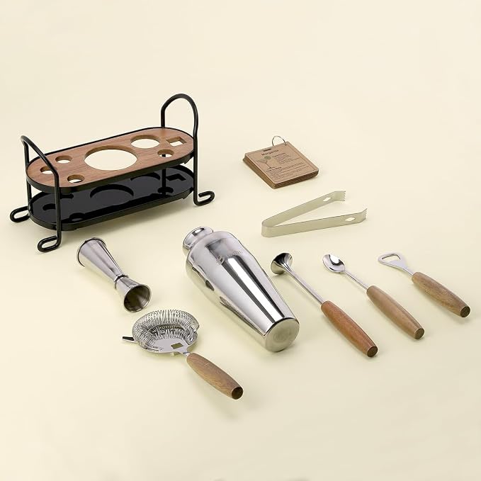 Cocktail Shaker Set with Stand, Mixology Bartender Kit - Image 3
