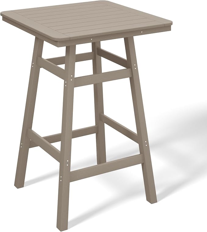 Costaelm Outdoor Bar Table, Patio Bistro Dining Pub Table by Costaelm