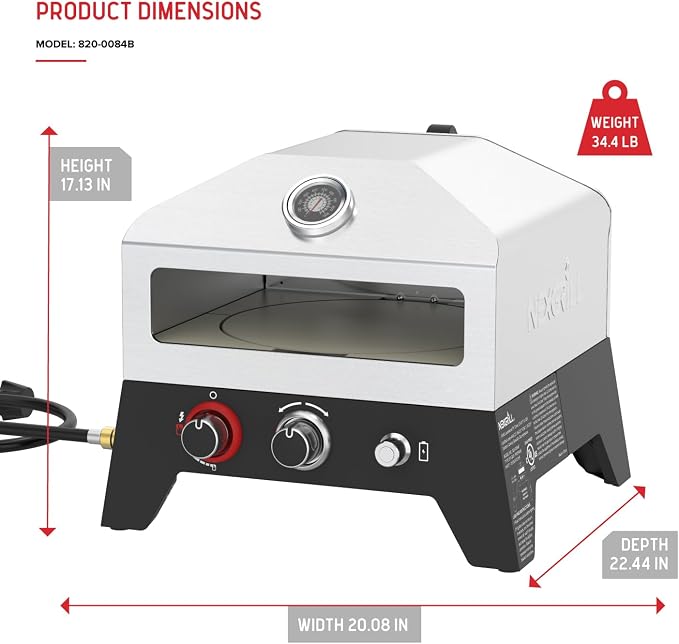 Nexgrill 12 in. Outdoor Gas Pizza Oven Portable Propane Pizza Grilling Stove - Image 5