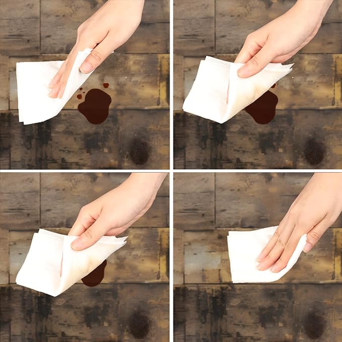 Brown Wooden Planks Retro Round Table Cloth Cover, Elastic Edge Waterproof - Image 4