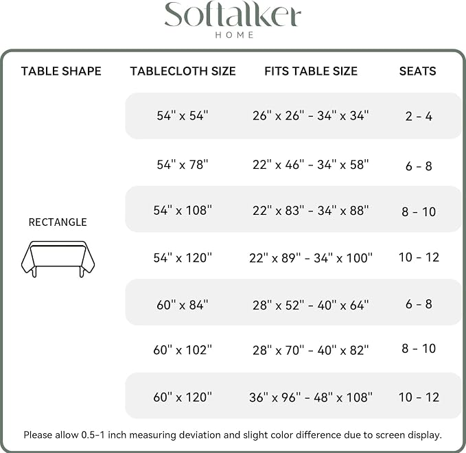 Softalker Gingham Checkered Tablecloth Rectangle - Image 7
