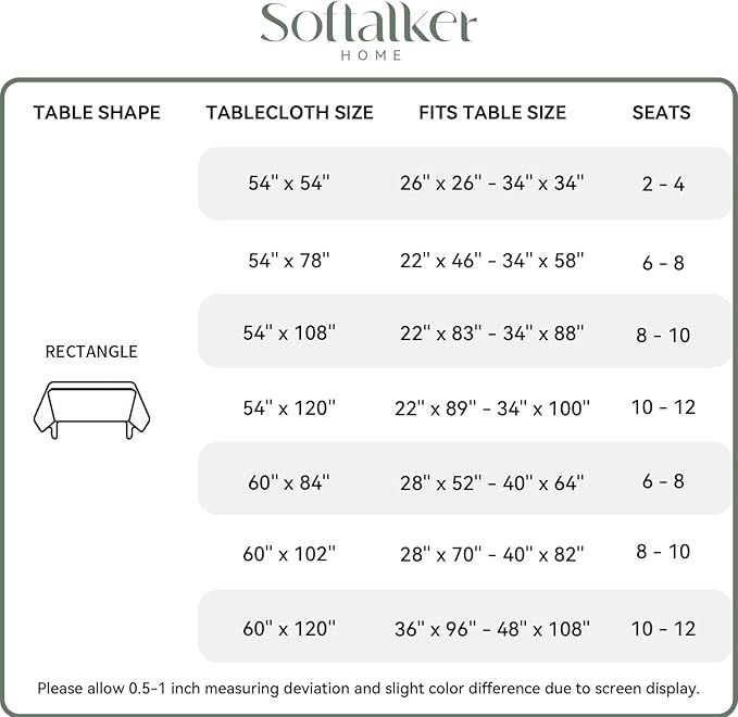 Softalker Gingham Checkered Tablecloth Rectangle - Image 7