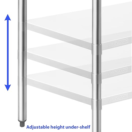 GRIDMANN Stainless Steel Kitchen Prep Table 72 x 24 Inches - Image 7