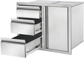 Outdoor Kitchen Drawer Combo, Stainless Steel Triple Drawers by Unknown