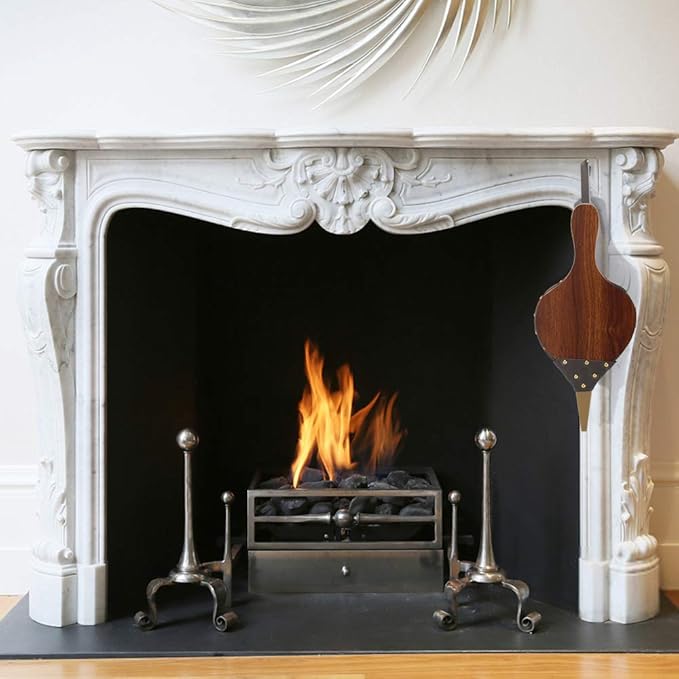 Fireplace Bellows 17"x7.5" Large Wood Air Blower Cast Nozzle - Image 7