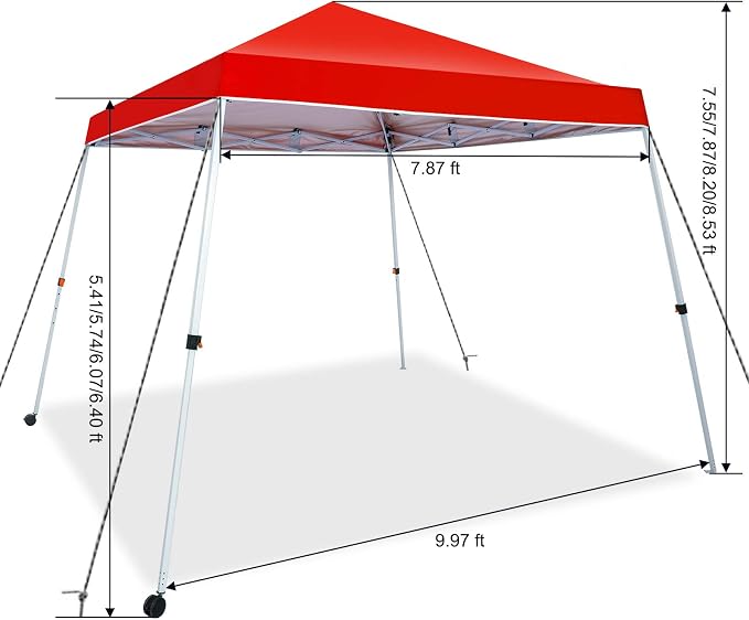 Sunnyglade 10x10 Ft Pop Up Canopy Tent One Button Easy Pop Up Outdoor Instant - Image 6