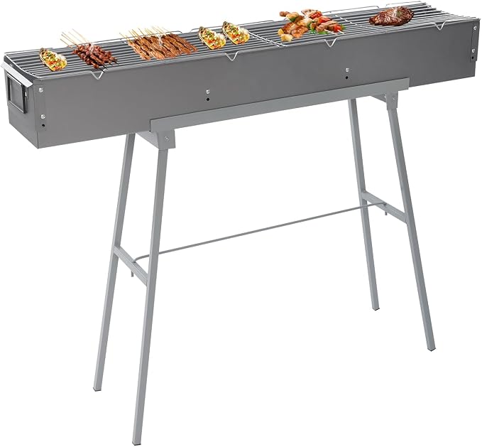 DYRABREST Portable Charcoal BBQ Grill, 39.3 Inch Large Folding Camping Grill by DYRABREST