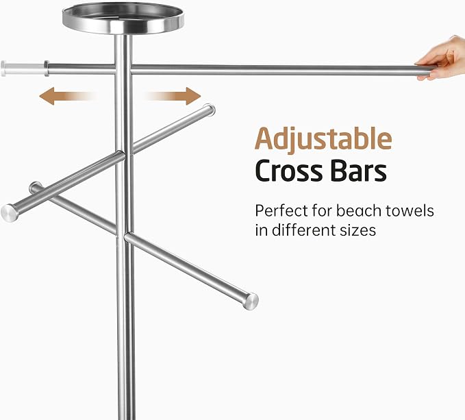 Natural Marble Outdoor Towel Rack - Image 7