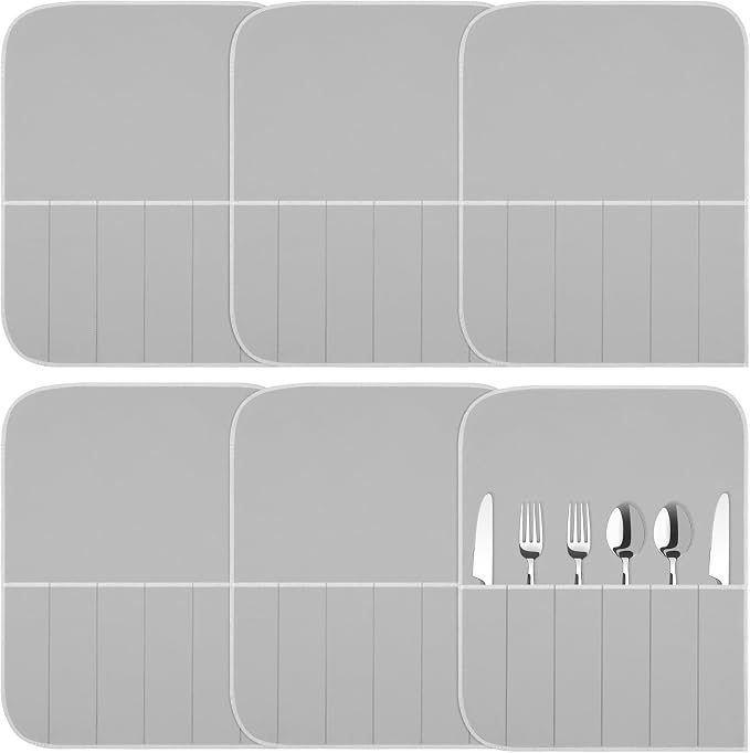 Hillban 6 Pcs Anti Tarnish Silver Storage Bags Silver Storage Cloth Felt by Hillban
