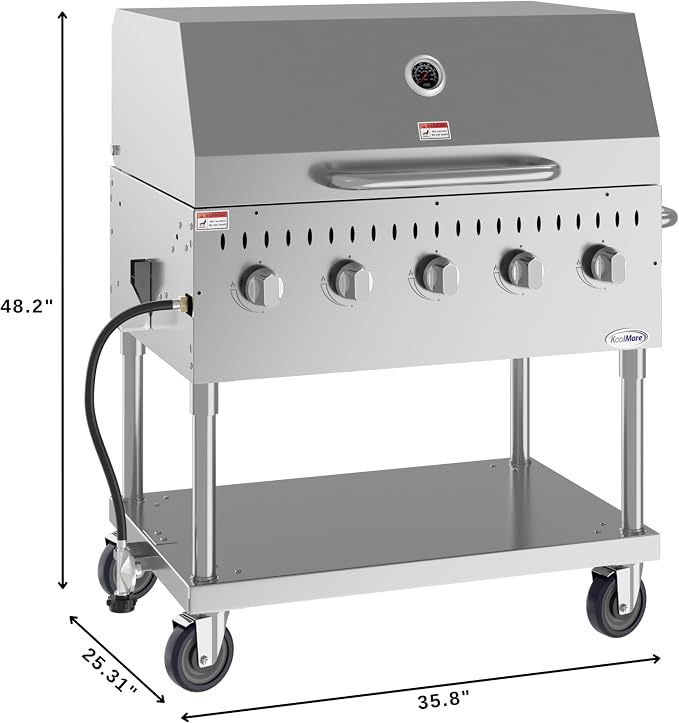 36 in. Commercial Outdoor Propane Gas Grill - Image 3