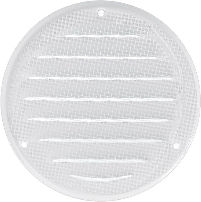 Repa Market 2-Pack 4 Inch Round Air Vent Cover/White Galvanized Steel Louvered - Image 8