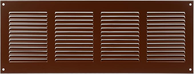 Repa Market Air Vent Cover 16x6 Inch Brown Galvanized Steel Louvered Grill Cover by RepaMarket