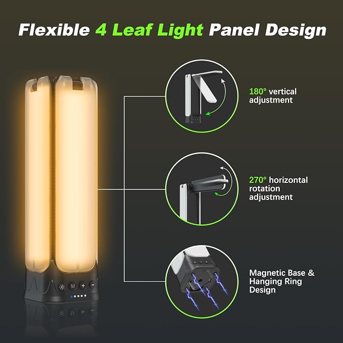 Camping Lights with Remote & Stand 6 Ft, 14000 mAh Rechargeable Camping Lantern - Image 10