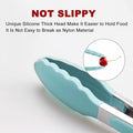 Tongs 4-Pack in Aqua Sky with Locking Clip and Non-Slip Grip